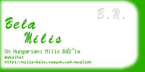 bela milis business card